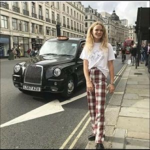 Brandy Melville plaid cotton pants.